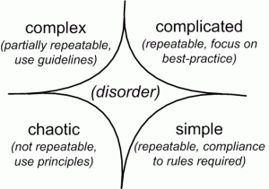 Standard Cynefin framework